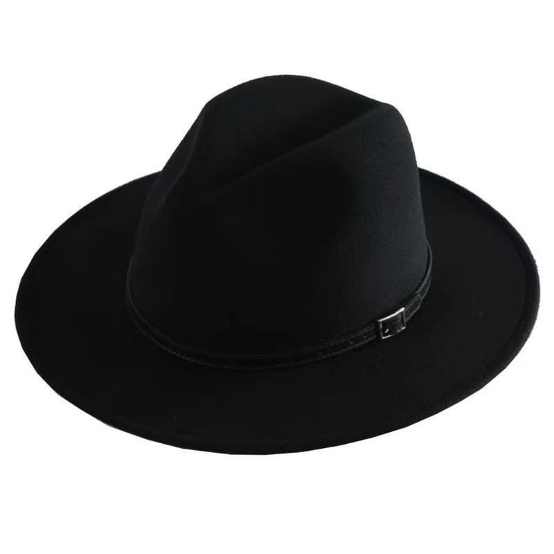 2025 inverno imitação de lã chapéu de aba grande feminino Casual Plus Size Cowboy chapéu superior estilo tibetano mascul