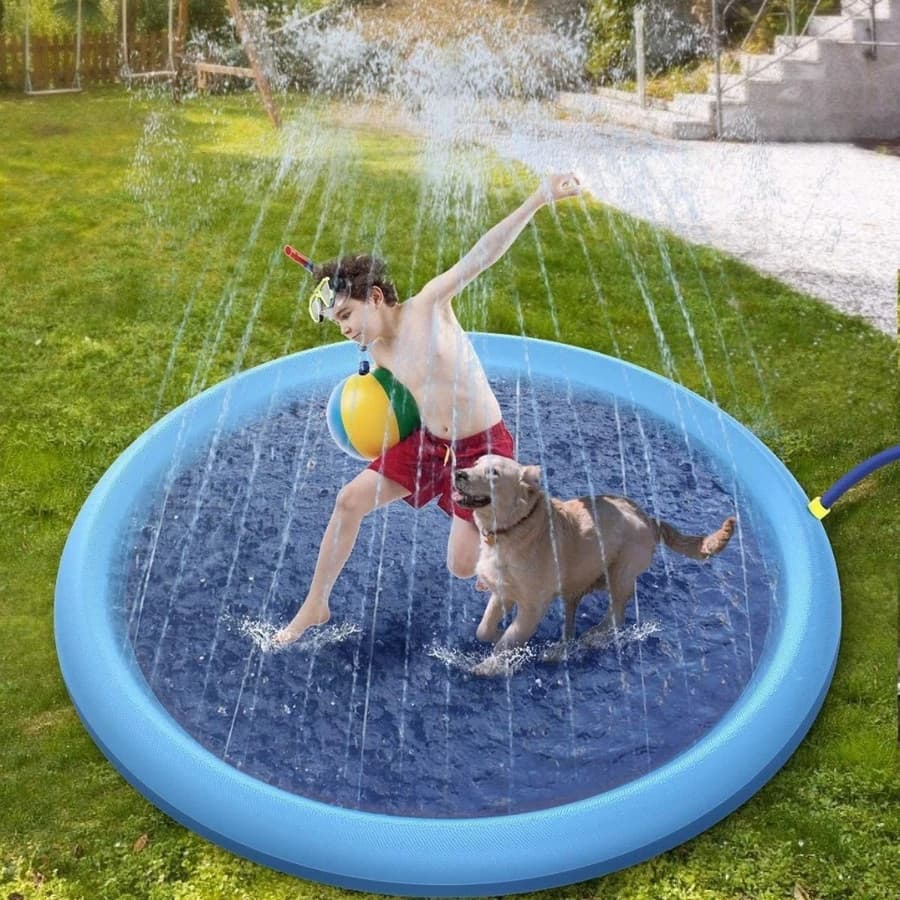 Splash Pad Sprinkler Piscina Inflável Infantil Brinquedos de Interativo Ao Ar Livre 170cm Original