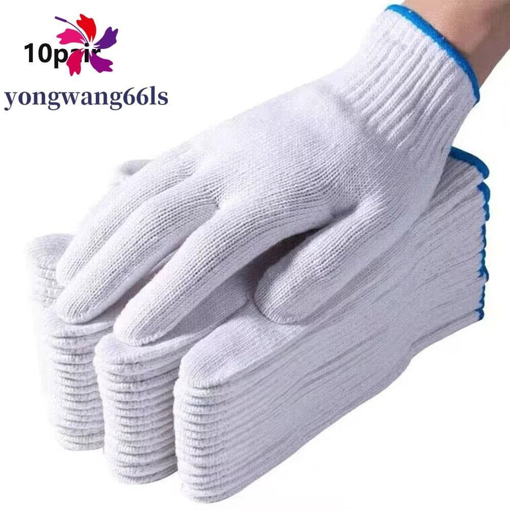 YONGWANG 10 Pares De Luvas De Trabalho , Proteção Trabalhista Respiráveis Antiderrapantes , Luva De Malha