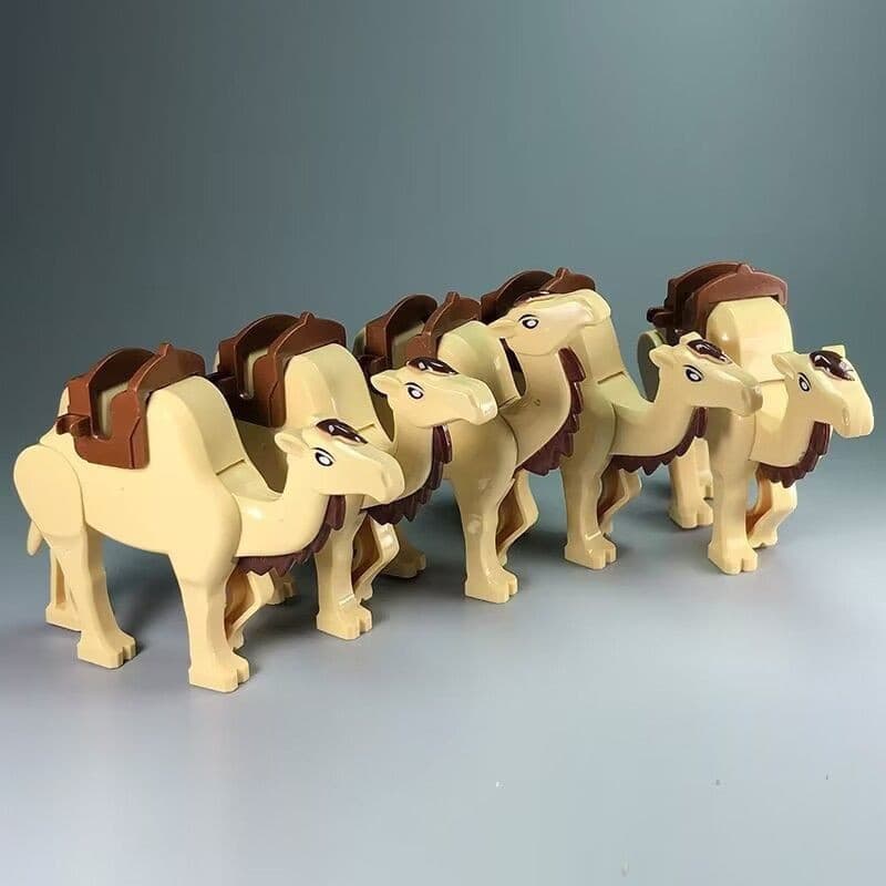 Compatível com blocos de construção de partículas pequenas Lego animal camelo montagem brinquedos animais meninos menina