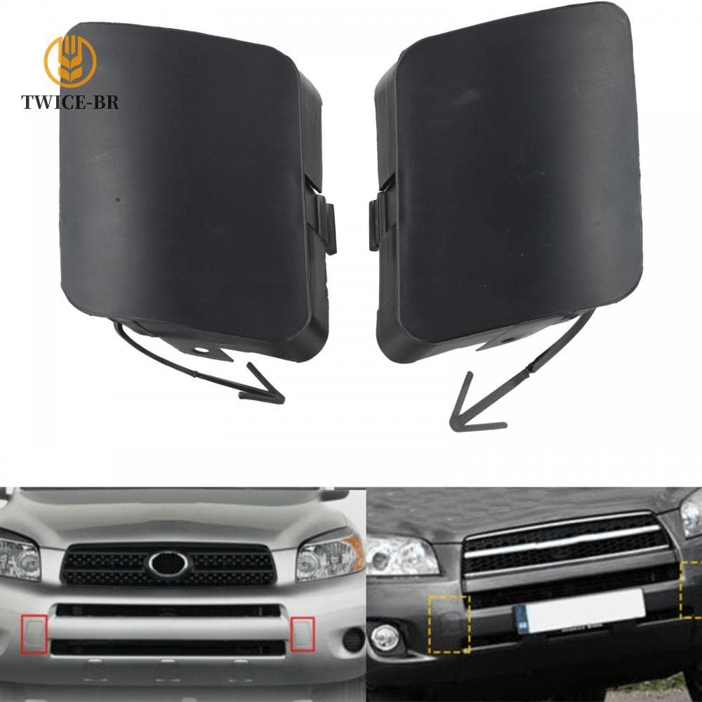 1 Par De Tampa Do Gancho De Reboque Para-Choque Dianteiro Toyota RAV4 2006-2009 Esquerda Direita