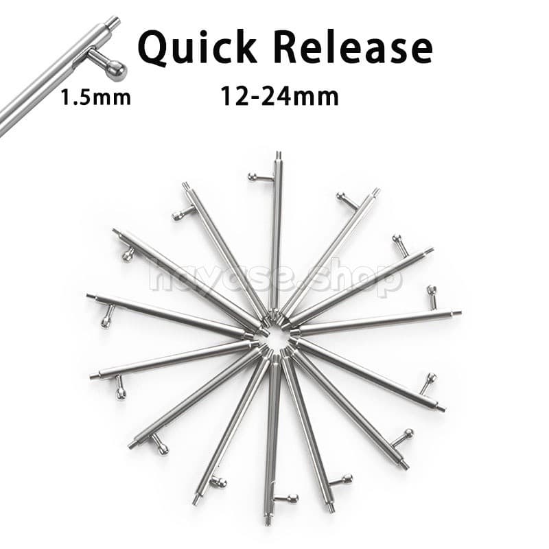 12-24mm Quick Release Watch Band Spring Bar 1.5mm Connection Pin for Replacement Stainless Steel Link Pin Connection Rod