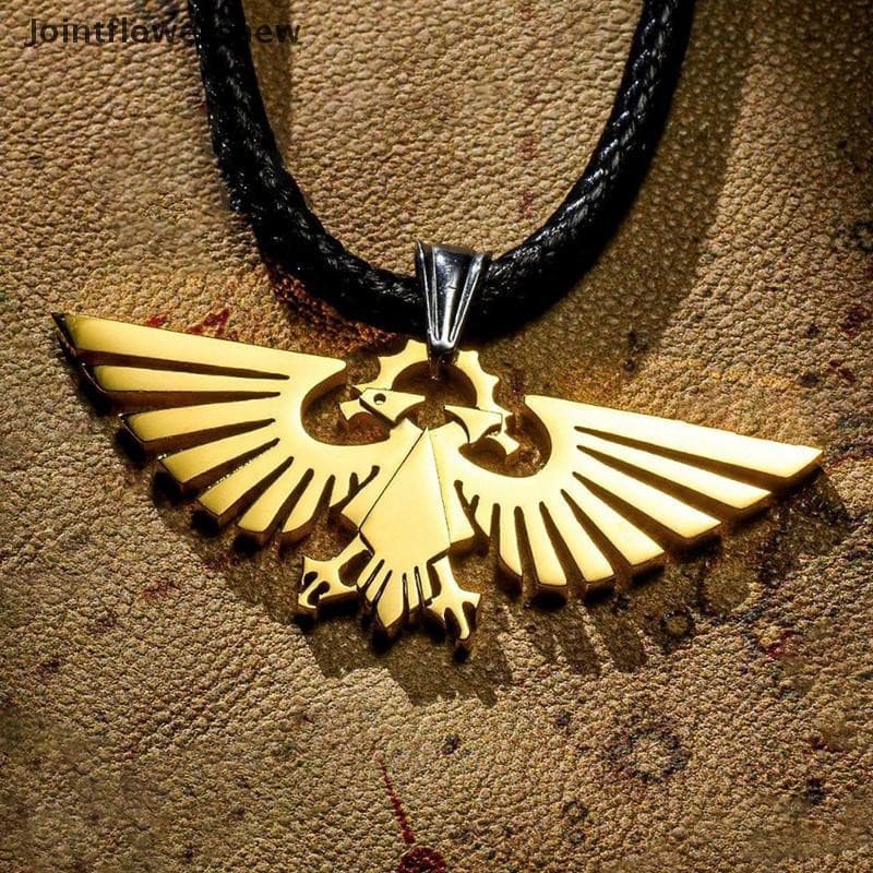 Colar de Águia de Viagens Imperiais Warhammer 40K, Joia de Pingente Masculina, Presente, Novo e Lacrado