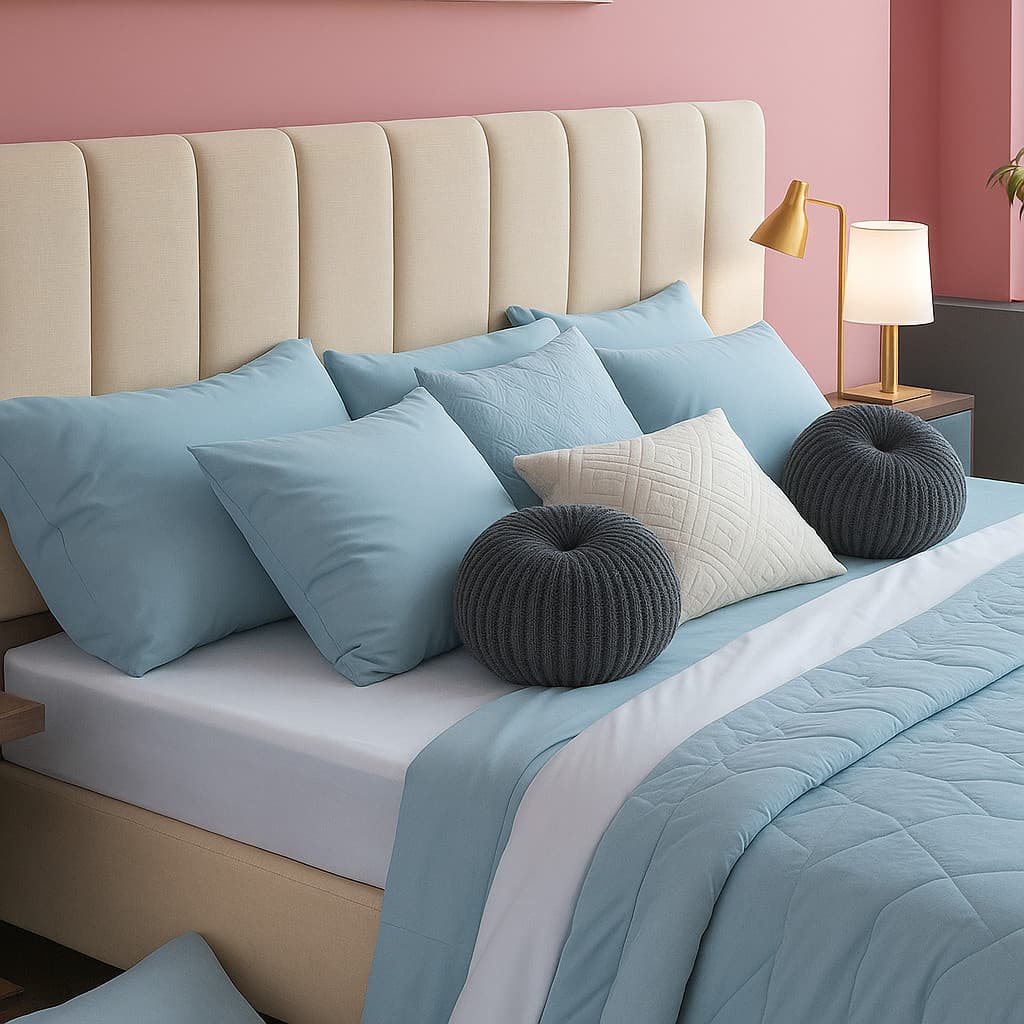 Kit Cabeceiras de Cama Estofada Modulada Queen Box Casal Queen King Infantil Sofa- Decoração Sala Quarto Luxo