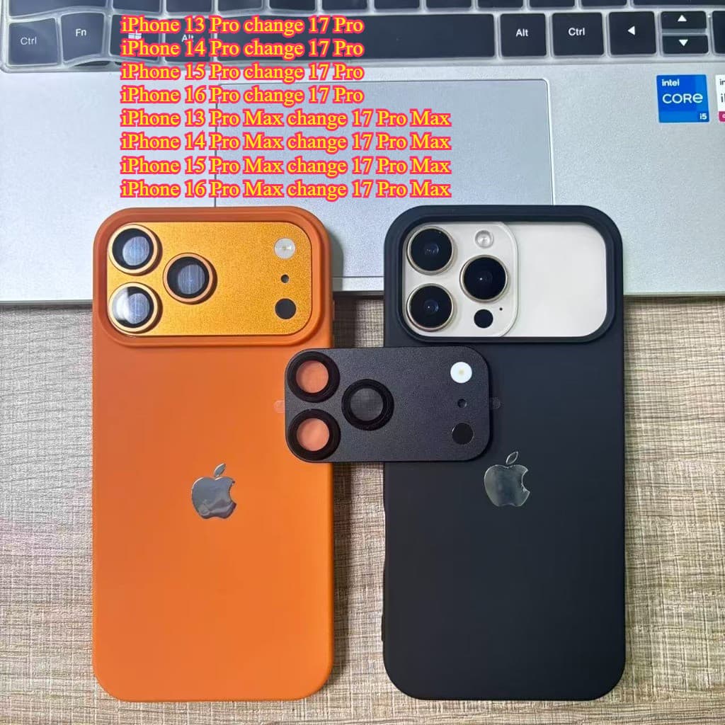 (Sem Furo De Flash) Conjunto Instantâneo Da Série 17 Pro Max Capa Telefone Para IPhone 16 15 14 13 Pro Max Troca Rápid