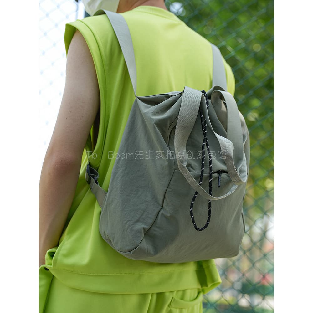 Estudante Commuter esportes mochila Design sentido grande capacidade náilon cordão bolsa de ombro multifuncional repelen