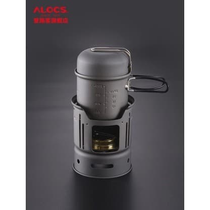 Ailuke panelas de acampamento conjunto fogão a álcool pote à prova de vento portátil piquenique ao ar livre auto-conduçã