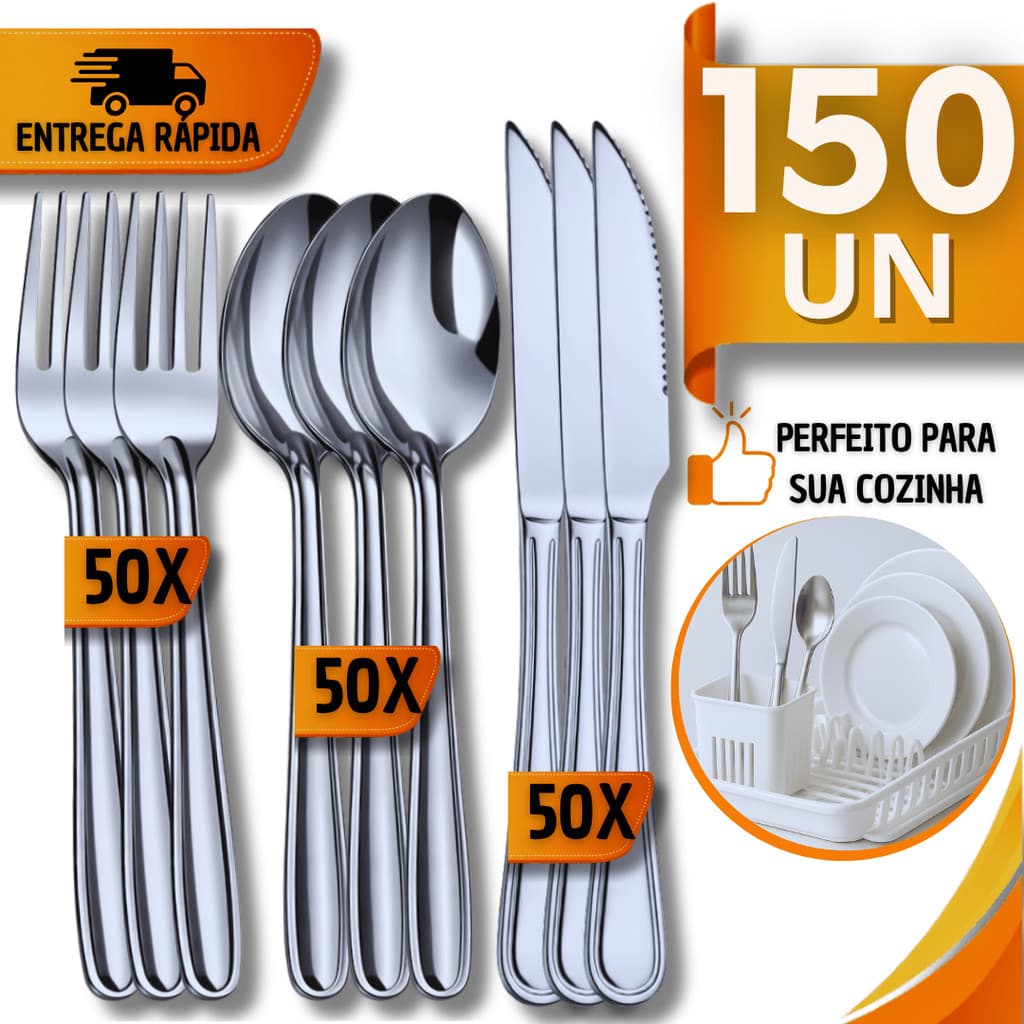 Utilidade Restaurante Combo Facas Garfos Colher Aço Inox Mesa Casa Cozinha Restaurante Buffet Resistente Talher