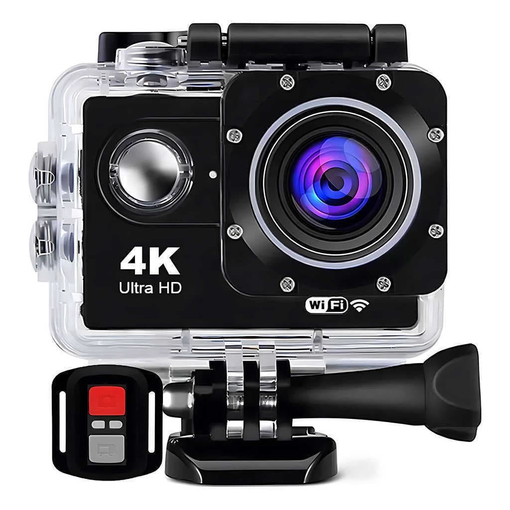 Câmera esportiva H9R 4K WiFi 16MP com case à prova d'água 30m e controle remoto