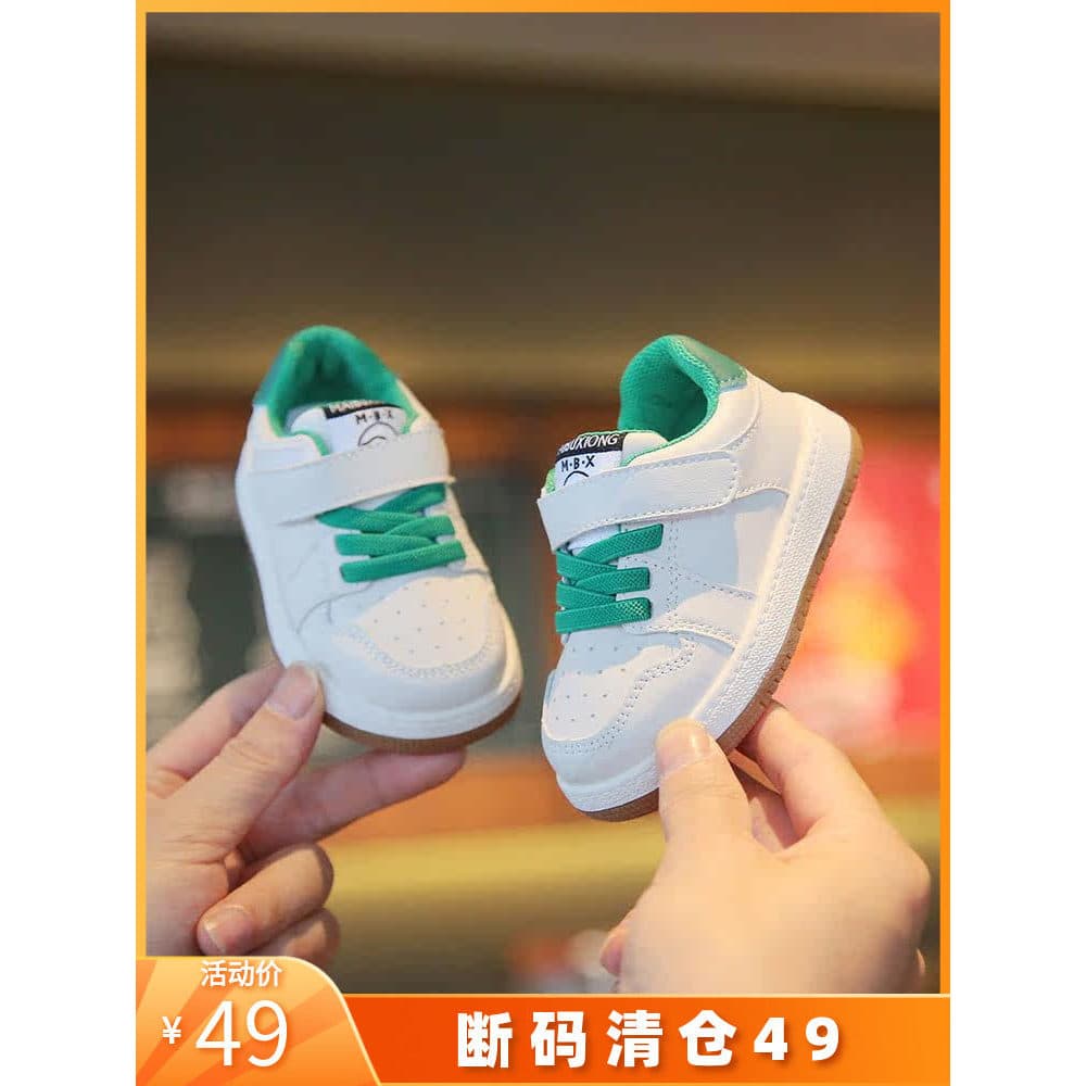 Sapatos de bebê primavera novo estilo meninas tênis esportivos bebê sapatos brancos meninos sapatos de sola macia da cri