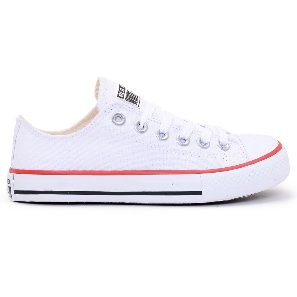 tenis cano baixo white star skate