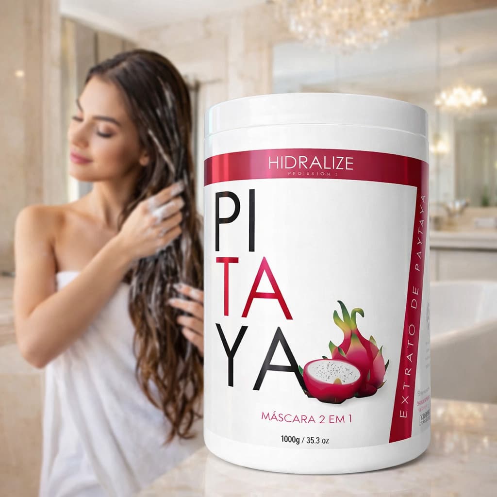 Máscara Pitaya Hidratação Nutrição Capilar 2 Em 1 Creme Extrato de  Hidralize Pote de 1Kg