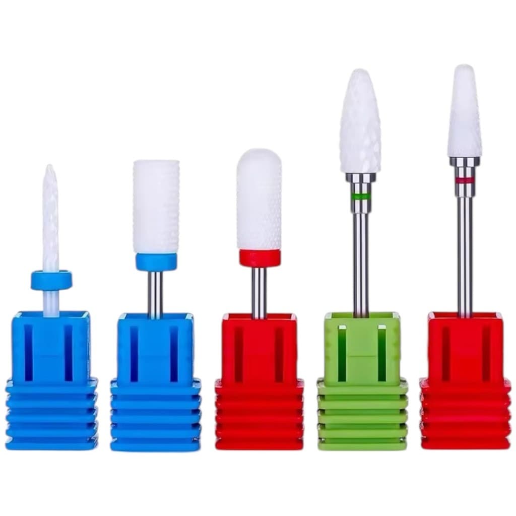 Kit 5 Brocas Cerâmica Unhas De Gel Acabamento Não Esquenta