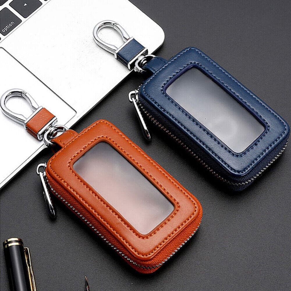 Universal Vehicle Smart Key Case Porta-Chaves Para Carros De Couro Homens Mulheres