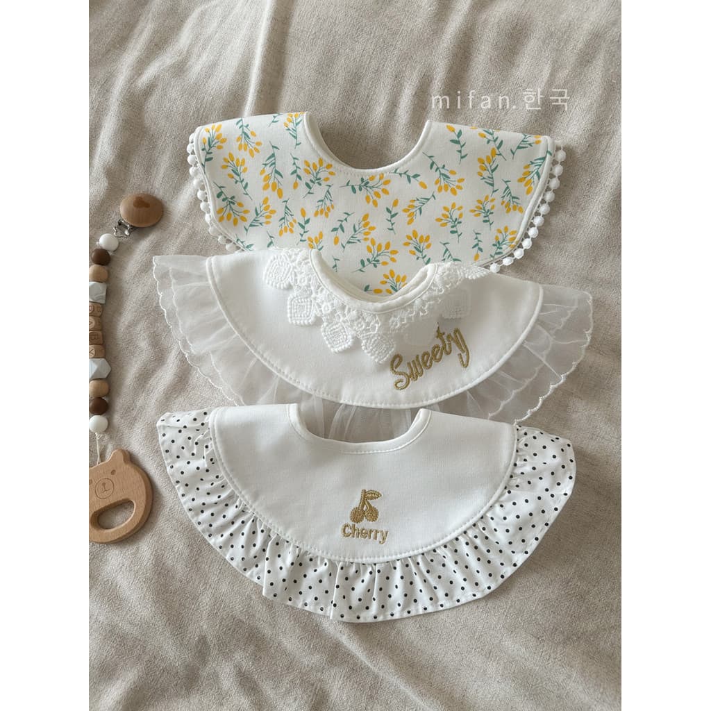 Ins babador de bebê estilo coreano, algodão puro, amigável à pele, respirável, renda, bebê, menina, Saliva, toalha macia
