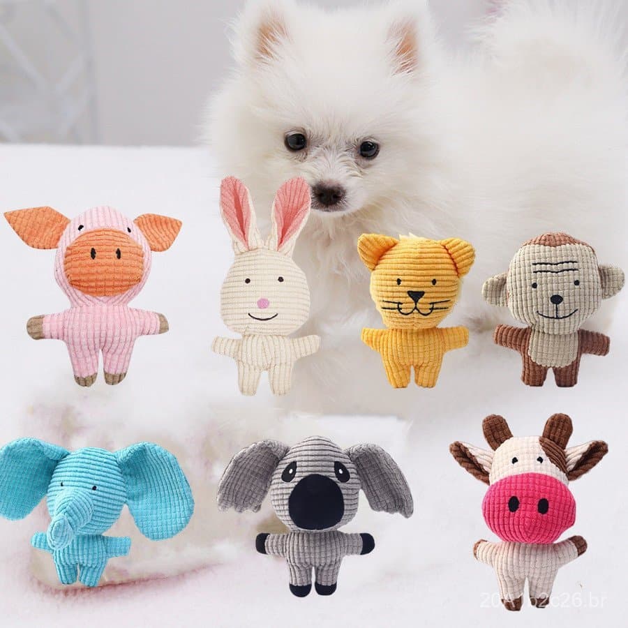 Novo brinquedo de pelúcia para animais de estimação, durável e mastigável, brinquedo sonoro em formato de milho para lim