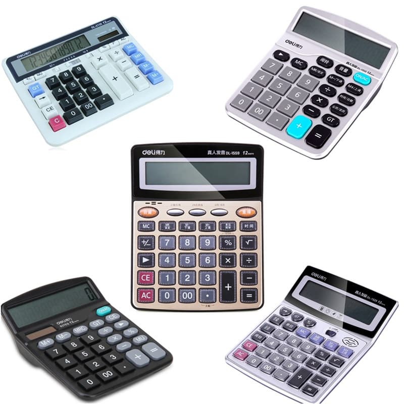 Calculadora poderosa com calculadora de voz Calculadora de contabilidade financeira Tela de botão de voz grande Material