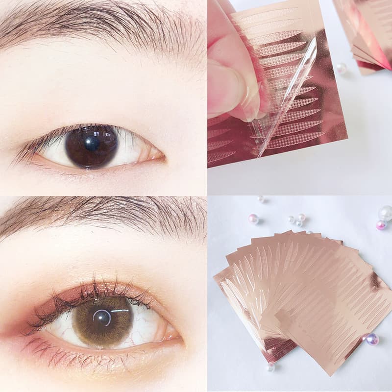 Adesivo de pálpebra dupla em forma de azeitona, 3M, invisível, Natural, sem costura, adesivo interno duplo, inchaço, pál