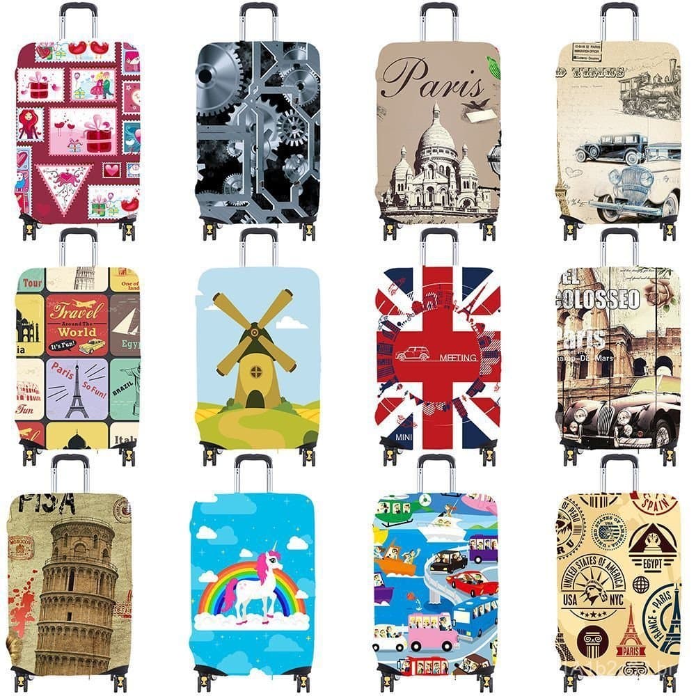 Capa de bagagem com camada de ar espessa de 300g, capa para mala, capa protetora para mala de rodinhas, designs personal