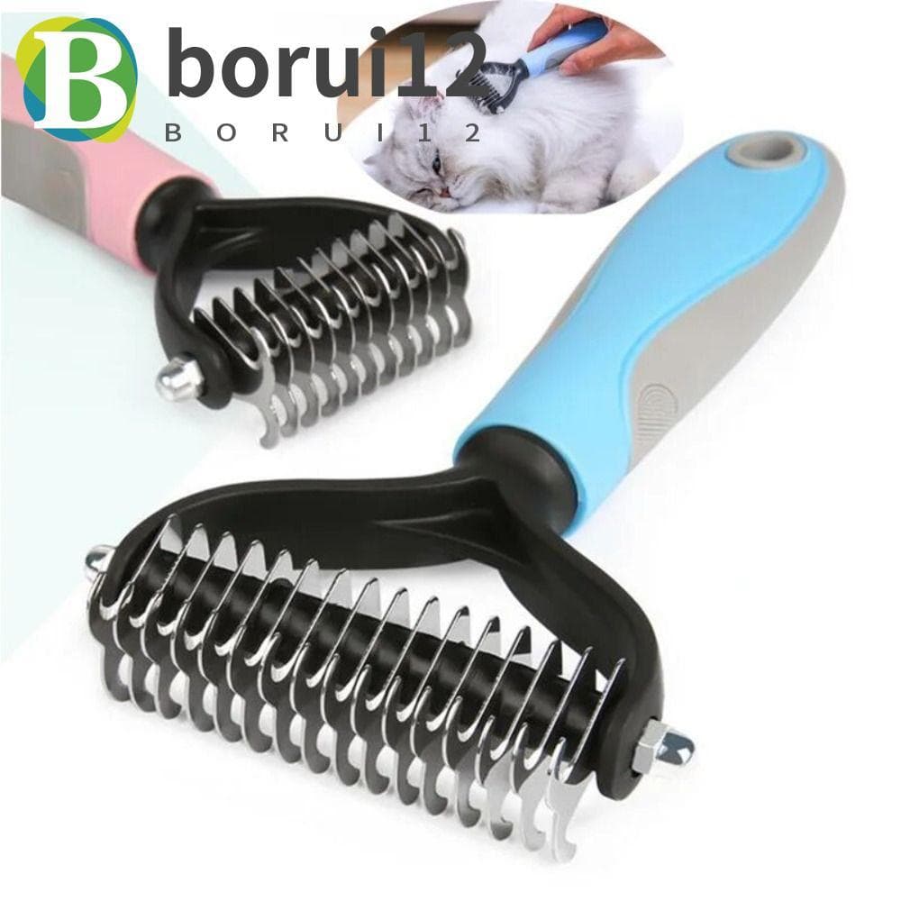 Pente Aparador De Cães BORUIB , Profissional De Aço Inoxidável Para Animais De Estimação , Escova Durável De Dupla Face