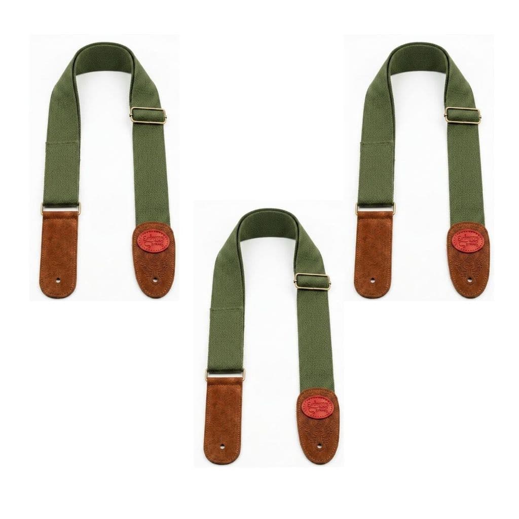 kit 3 Correia para Violão em Nylon Verde Militar