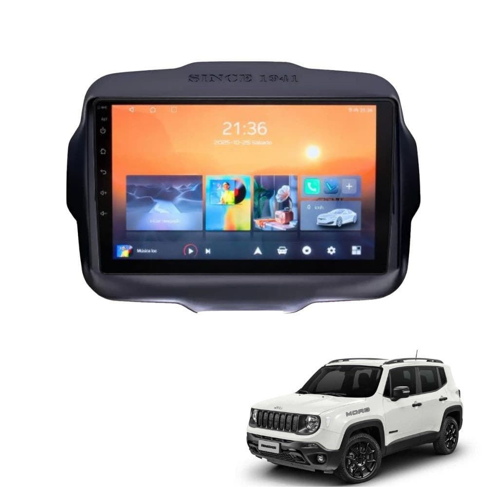 Kit Multimidia Jeep Renegade 9p Android Carplay 64Gb Adak