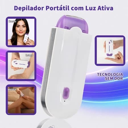 Depilador De Indução Removedor De Pêlos Facial E Corporal Aparador De Cabelo Recarregável Sem Fio