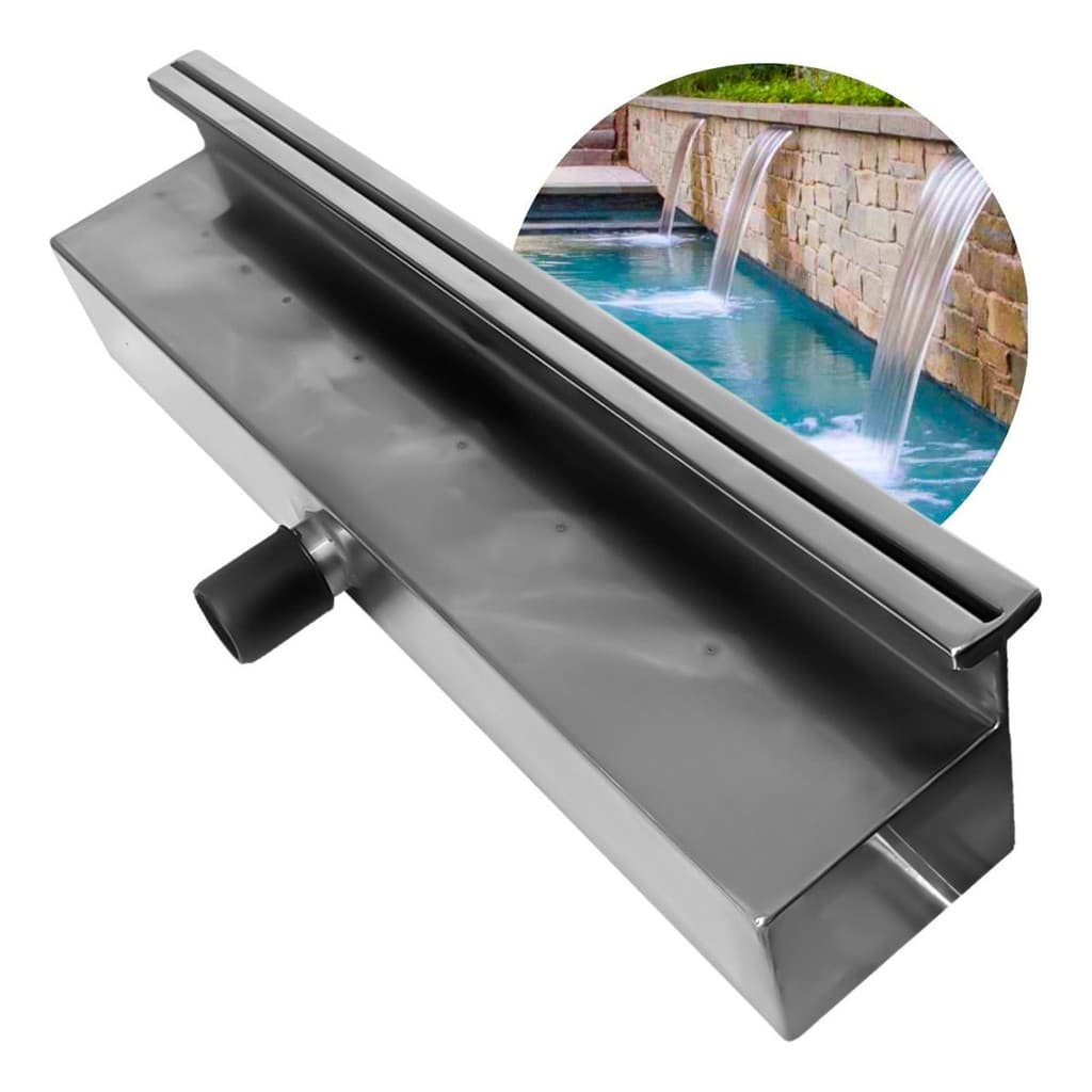 Cascata Embutir Véu Noiva Piscina 60cm Parede Aço Inox Luxo Vel Noiva Parede Residencial Decorativo