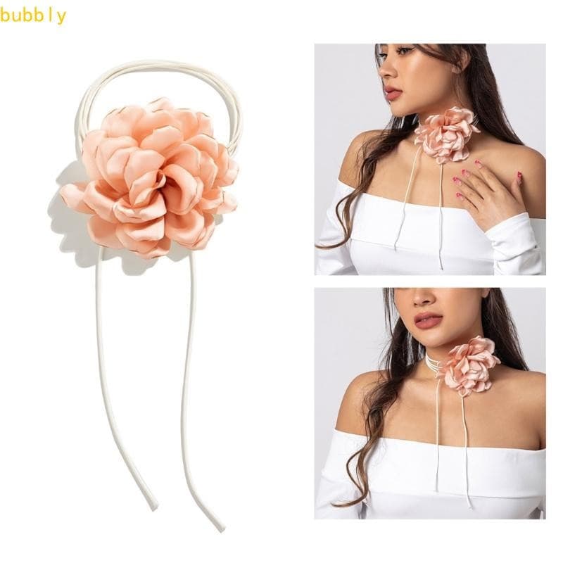 Borbulhante Rosa Estética Colar Clavícula Corrente Para Meninas Jóias Casamento Festa Aniversári