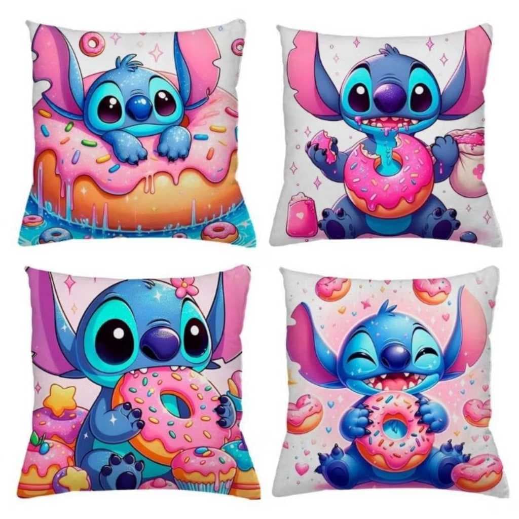 CAPA DE ALMODAFA DO STITCH/KIT COM 4 CAPAS/CAPINHAS DE ALMOAFADAS/LILO STITCH/ PROMOÇÃO/PRONTA ENTREGA/ENVIO IMEDIATO.