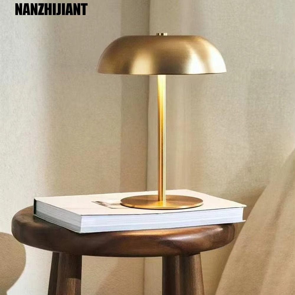 Candeeiro De Mesa Cogumelo NANZHIJIANT , Luzes De 3 Cores , Luz LED Regulável Continuamente , Abajur De Cabeceira De Met