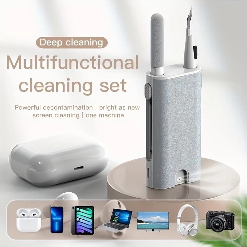 kit de escova de limpeza de teclado 8 em 1 multifuncional portátil para computador/fone de ouvido/ferramentas