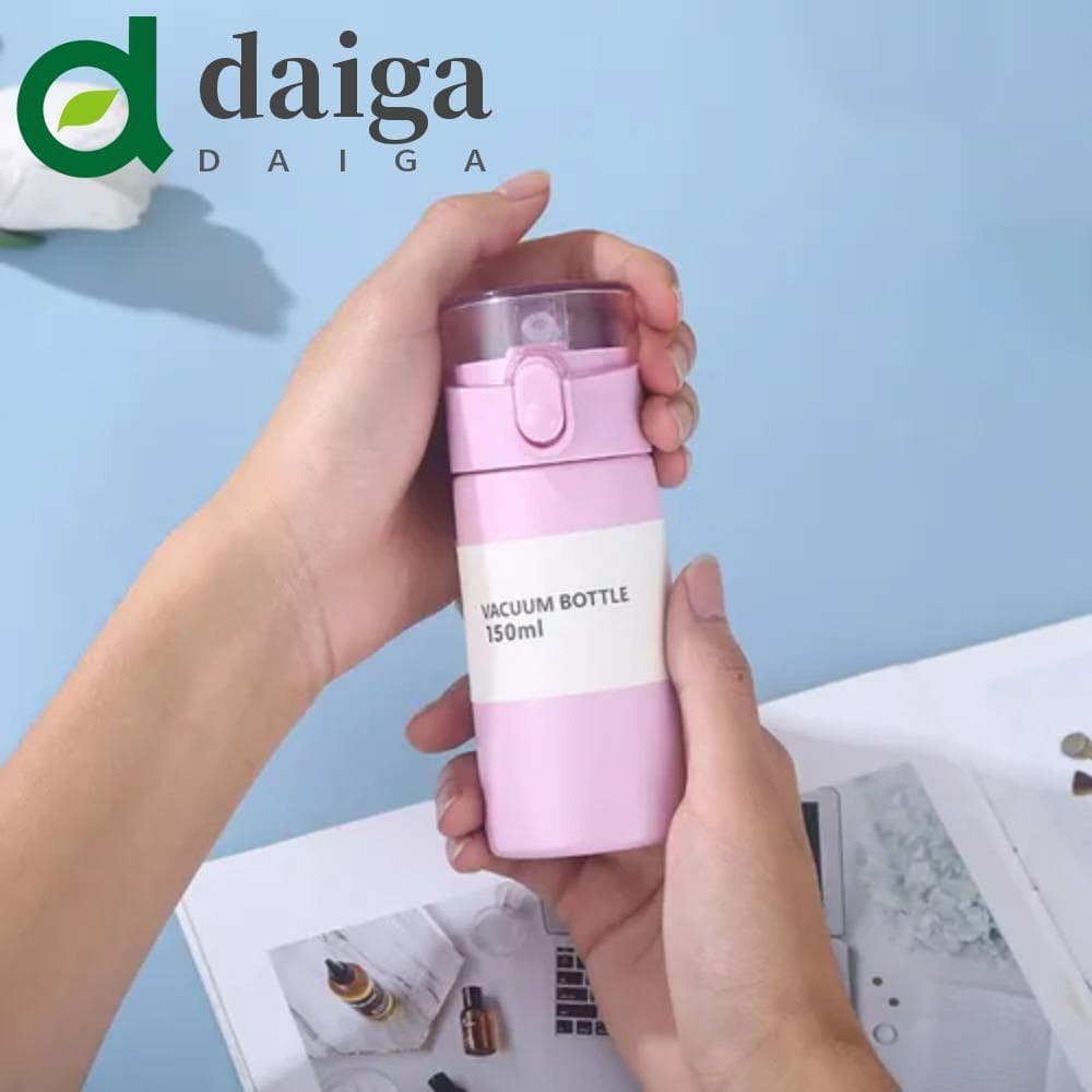 Copo Isolado De Bolso DAIGA , 150/250ml Com Mini Térmico De Palha , Caneca Térmica Abertura De Um Botão À Prova De Vazam