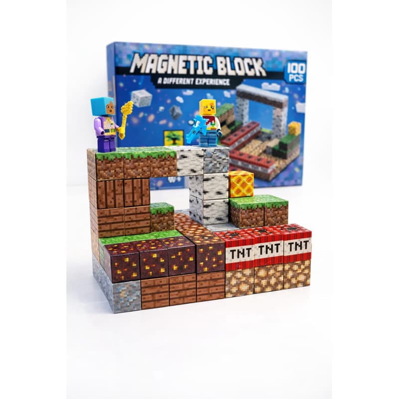 Kit com 50 ou 120 Blocos Magnéticos | Blocos De Construção Magnéticos