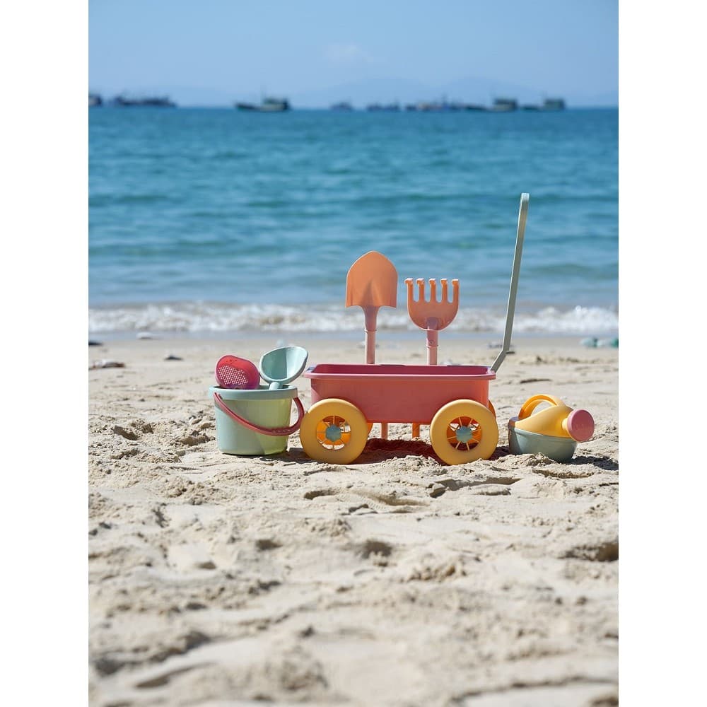 Estilo coreano ins crianças praia brinquedo carrinho conjunto beira-mar menino brincando na água areia escavação pá ampu