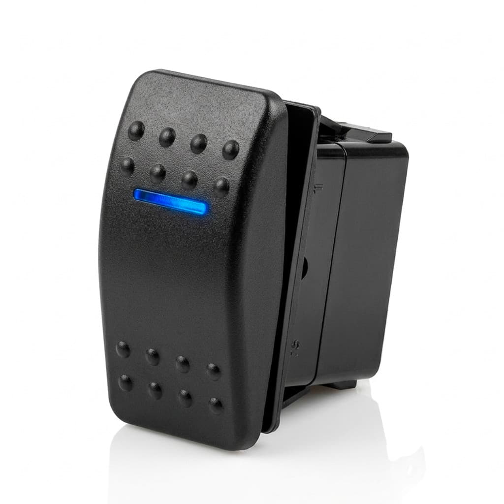 Botão Interruptor On/Off Led Azul 12-24v Painel Barco Lancha