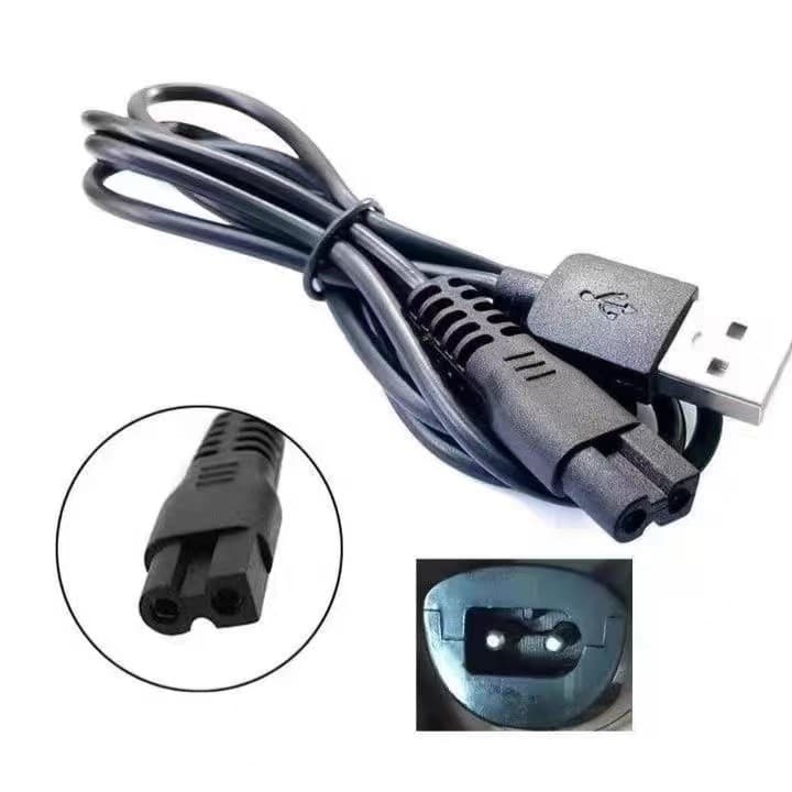 Máquina de cortar cabelo elétrica navalha cabeça careca corte de cabelo carregador USB Universal adequado para códigos Y