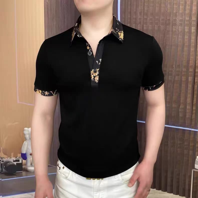 Camisa Polo verão manga curta camiseta masculina lapela Paul camisa Slim-Fit juventude meia manga t @