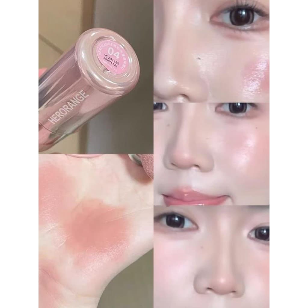 Sensação de cor sanguínea Estilo tailandês Nude Rosa Baixa saturação Sensação nativa Blush líquido Cor expandida Brilho