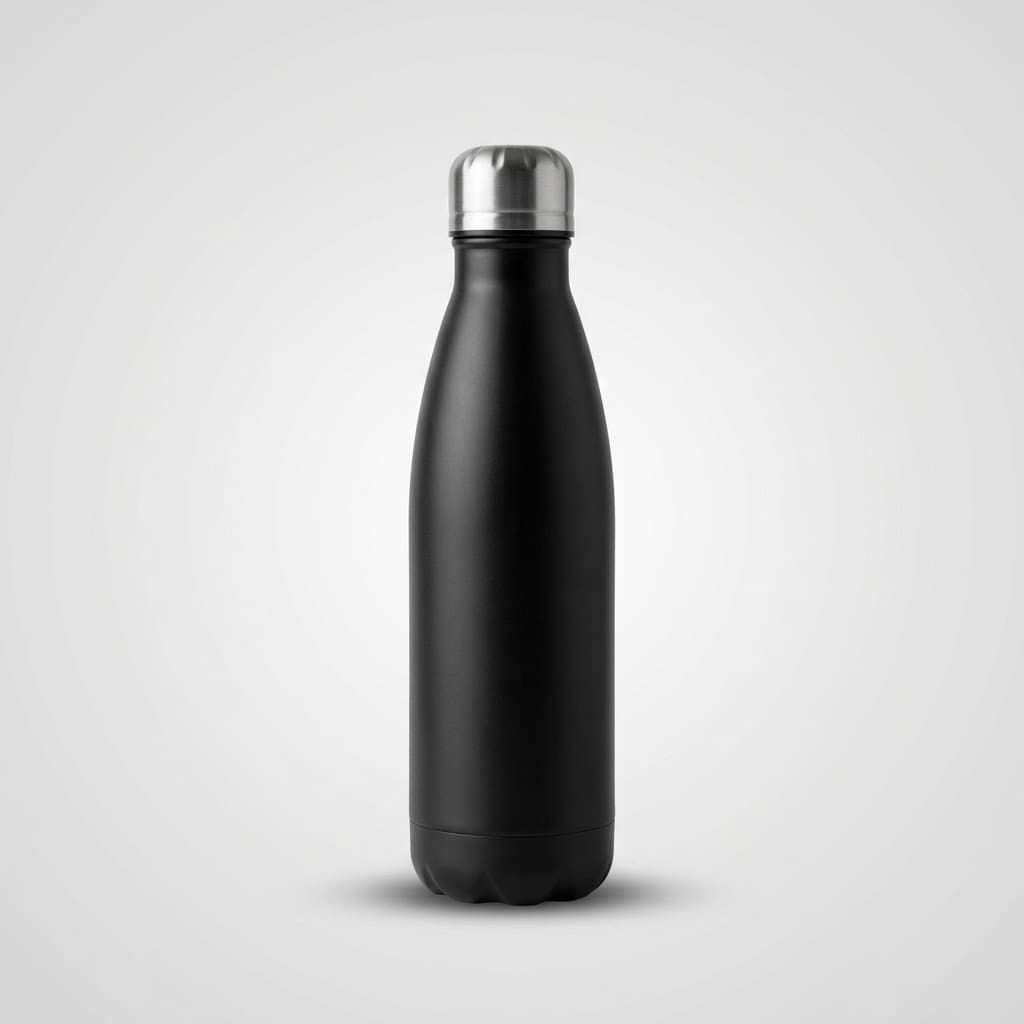 Garrafa Squeeze Térmica 500Ml Abertura Larga Vedação Hermética Preto Branco Trabalho Academia