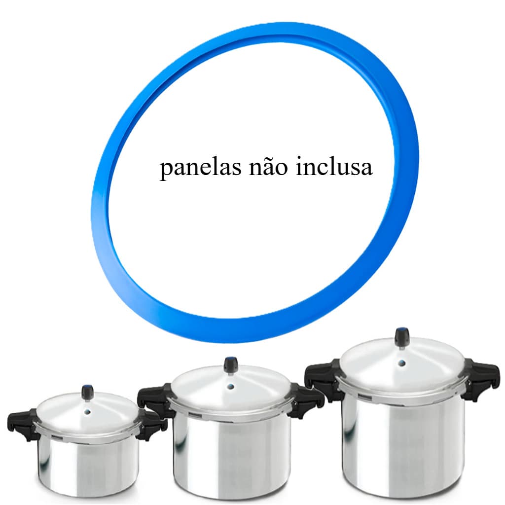 Kit com 4 peças para Panela Pressão Nigro Hotel profissional de 12-15-20-25 Litros