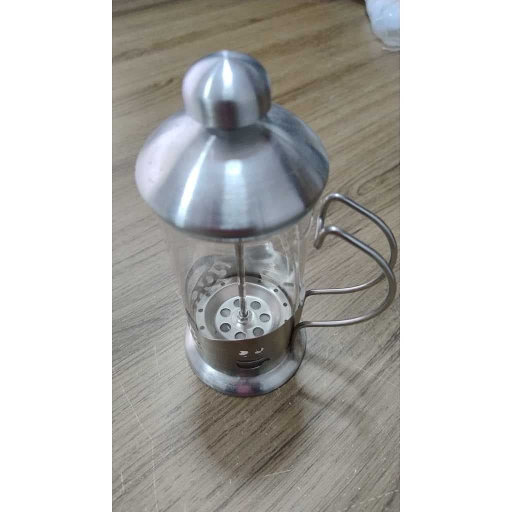 CAFETEIRA PRENSA FRANCESA VIDRO COM INOX