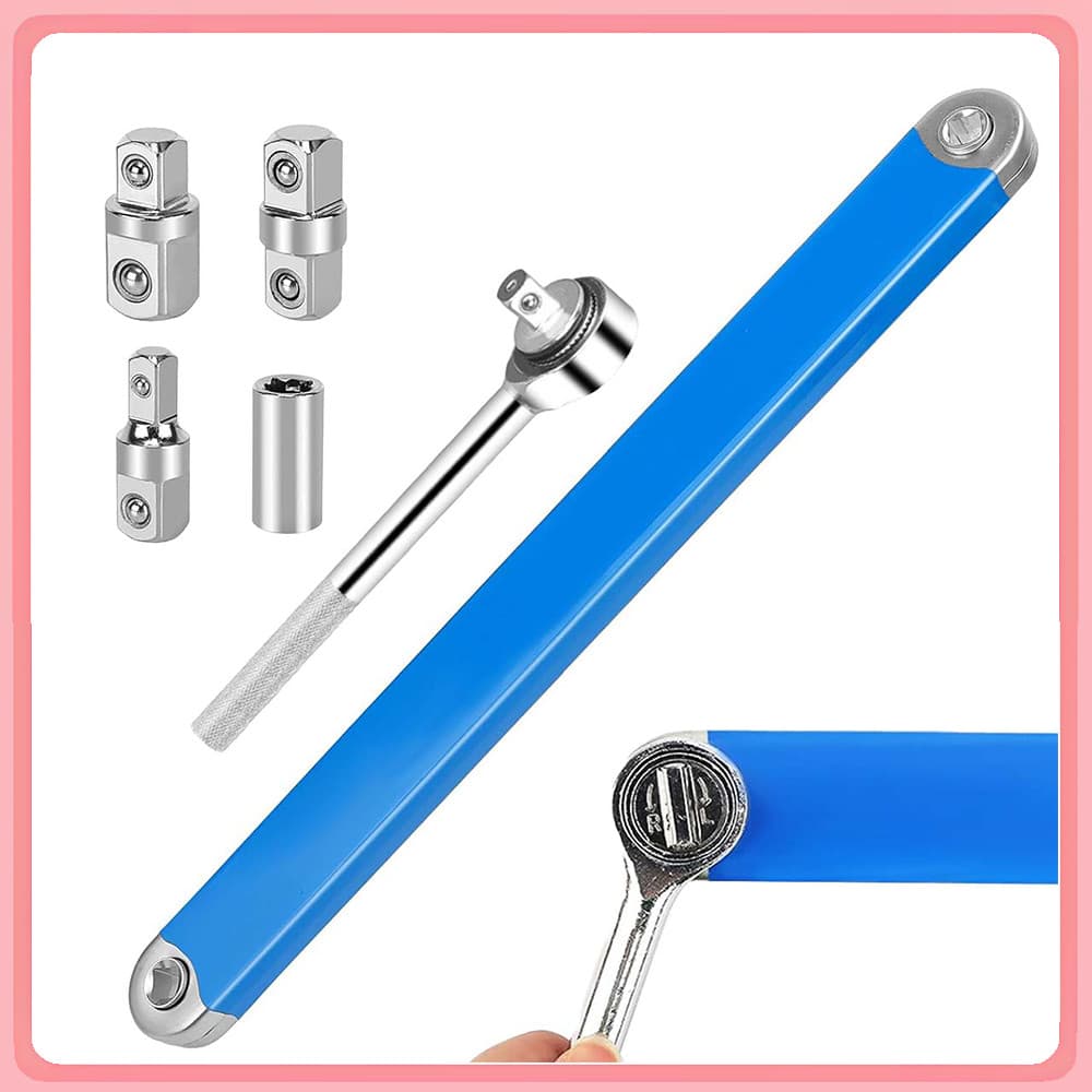 Conjunto de chave de extensão Offline (incluindo 1 chave de extensão + 4 adaptadores + 1 chave de catraca) azul + prata