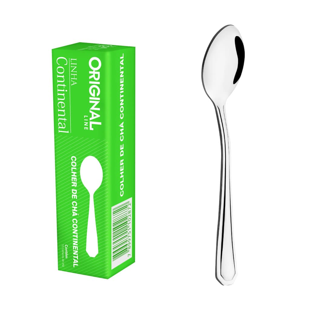 Kit 24 Colheres Chá Aço Inox Jogo Prateado Original Premium