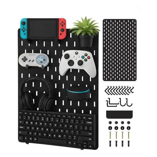 Pegboard Gamer Mdf Premium Organizador Mesa Setup Preto