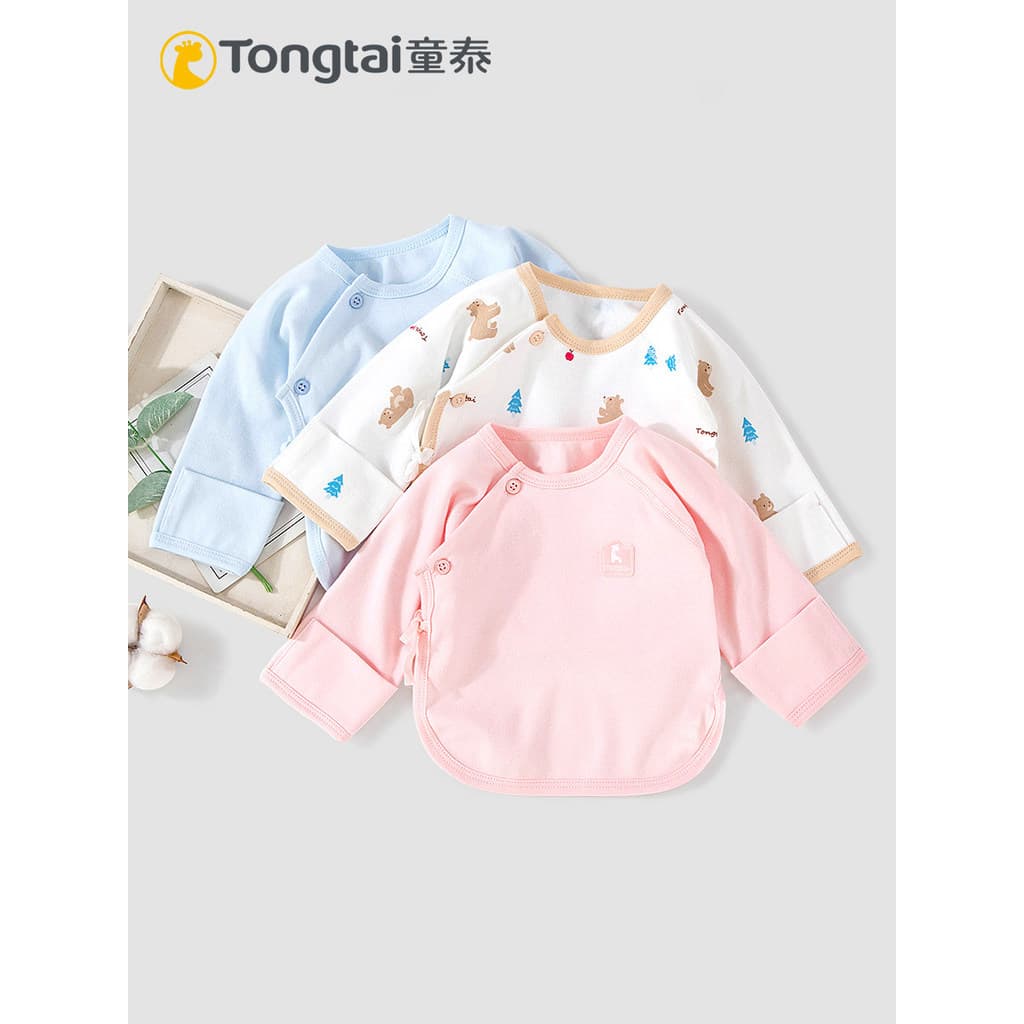 Tongtai 0-março bebê recém-nascido meia volta roupas recém-nascido puro algodão classe um monge roupas topo bebê desossa