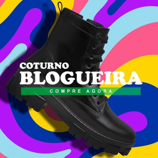 Bota Coturno Feminino Tratorado de Couro Cano Curto Tendência Blogueira