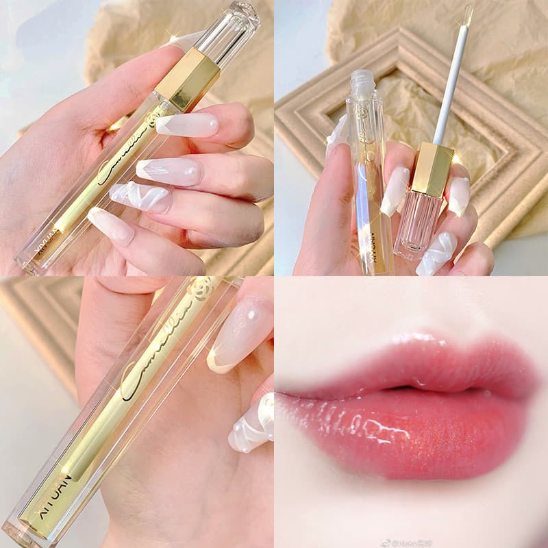 Camélia Lip Essence Care Oil Repair Essence Hidratante Hidratante Lip Glaze Hidratante Lip Oil Glass Lip