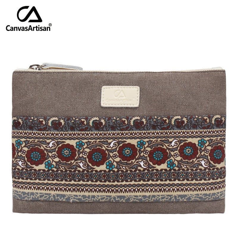 Bolsa para celular masculina de estilo étnico, porta-moedas feminino, porta-chaves, bolsa de lona, bolsa organizadora de