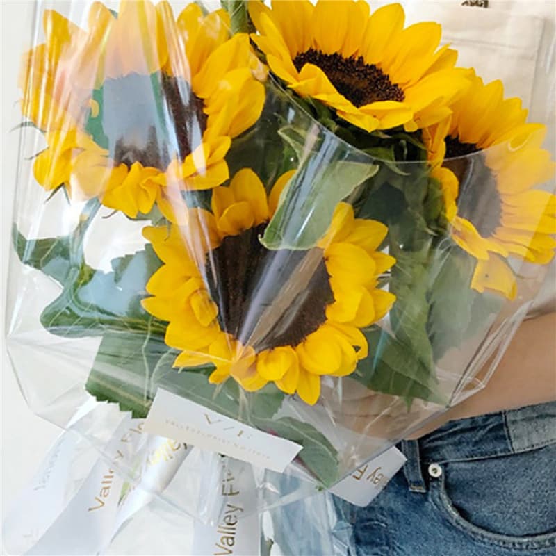 2026 Novo 1 PC/2 Pçs Presente Transparente Rolo De Celofane Buquê De Flores Cesta Artesanato Embalagem Papel De Embrulho